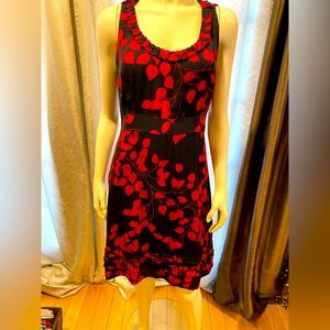 Tory Burch Women’s Sleeveless Floral Red Dress.